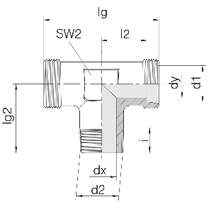 Соединение для труб штуцерное тройник 24-SDT-LL4-R1/8T