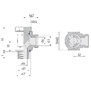 Соединение для труб поворотное угловое с эксцентриком 24-BEE-S6-G1/4E
