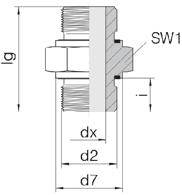 Соединение для труб штуцерное прямое GP-SD2S-G11/2E-G11/2E