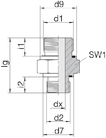 Соединение для труб переходное прямое GP-SD2S-G11/2E-G11/4E