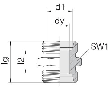 Соединение для труб проходное прямое 24-S-S12