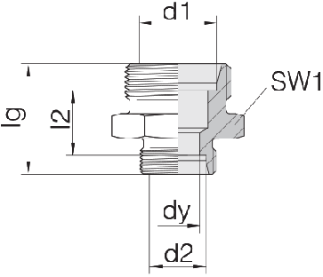 Соединение для труб переходное прямое 24-S-L8-L6