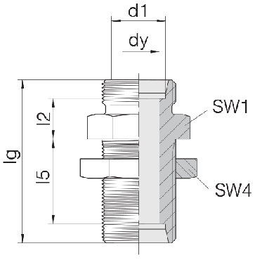 Соединение для труб переборочное прямое 24-BHSLN-S10
