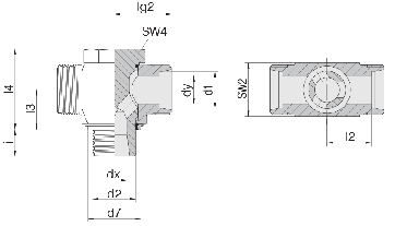 Соединение для труб поворотное Т-образное 24-BCT-S8-G1/4E-P