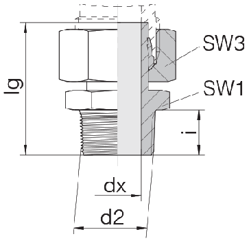 Соединение для труб штуцерное прямое с гайкой 24-SWSDS-L10-N1/4T