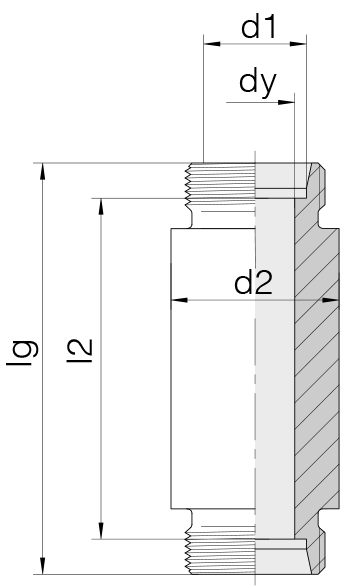 Соединение для труб переборочное прямое под сварку  24-WDBHS-S6-C00