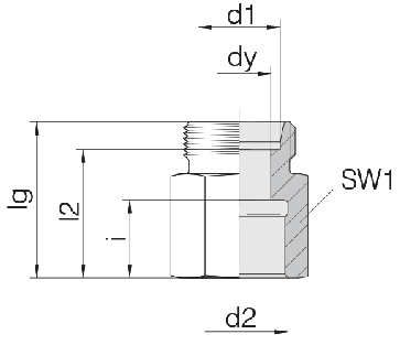 Соединение для труб переходное прямое 24-S-L8-IG1/4
