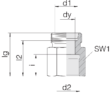 Соединение для труб переходное прямое 24-S-S6-IG1/4
