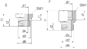 Соединение для труб переходное с наружной резьбы на внутреннюю GP-SDS-G11/2B-IG11/4