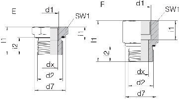 Соединение для труб переходное с наружной резьбы на внутреннюю GP-SDS-G1E-IG1/2