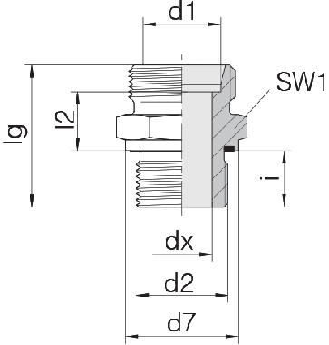 Соединение для труб штуцерное прямое коническое 24-SDS-L10-M14E