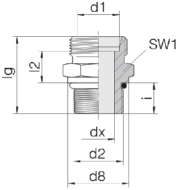 Соединение для труб штуцерное прямое коническое 24-SDS-S12-U9/16-18F