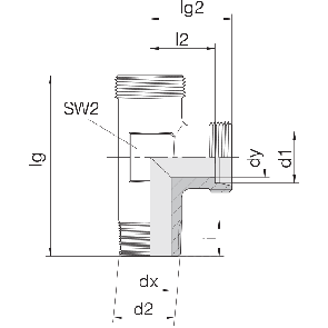 Соединение для труб штуцерное тройник 24-SDL-LL4-R1/8T