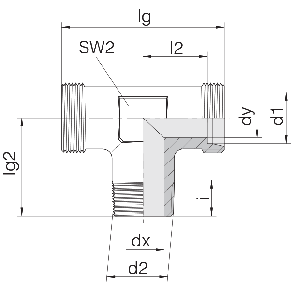 Соединение для труб штуцерное тройник 24-SDT-LL4-M8T
