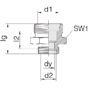 Соединение для труб переходное прямое 24-S-L12-L6