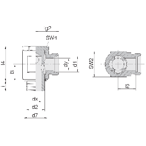 Соединение для труб поворотное угловое 24-BSE-S16-M22E