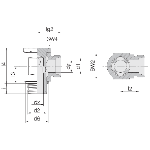 Соединение для труб поворотное угловое 24-BSE-L6-G1/4B