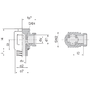 Соединение для труб поворотное угловое 24-BSE-S20-G3/4E