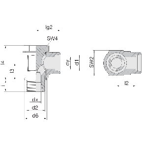 Соединение для труб поворотное угловое 24-BCE-S30-G11/4B