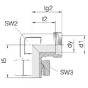 Соединение для труб регулируемое угловое 24-SWE-L6