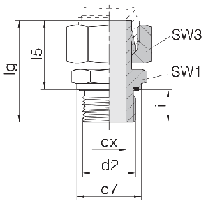 Соединение для труб штуцерное прямое с гайкой 24-SWSDS-S16-G3/4E