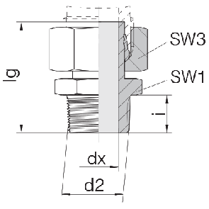 Соединение для труб штуцерное прямое с гайкой 24-SWSDS-S25-N1T