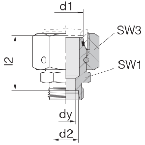 Соединение для труб переходное прямое с кримпованной гайкой 24-SWOS-L8-L6