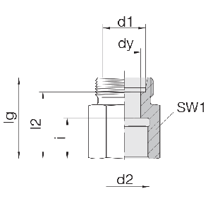 Соединение для труб переходное прямое 24-S-S10-IM16