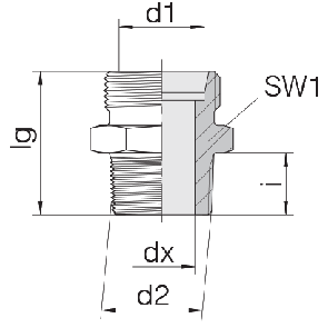 Соединение для труб штуцерное прямое коническое 24-SDS-S6-G1/2E