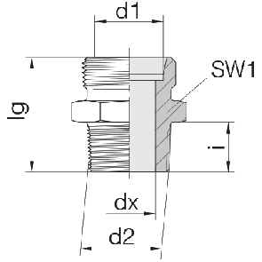 Соединение для труб штуцерное прямое коническое 24-SDS-S16-R3/8T