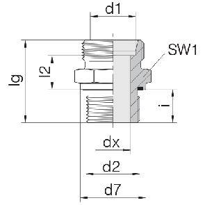 Соединение для труб штуцерное прямое коническое 24-SDS-S16-G1/4E